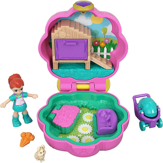 Polly Pocket Tiny Pocket Places Compact With Polly Lila Pet with Doll