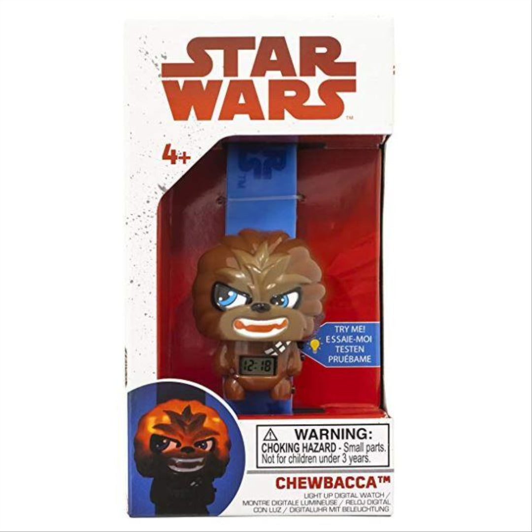 BulbBotz Star Wars Chewbacca Kids Light up Alarm Watch 2021111 - Maqio