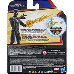 Marvel Spiderman Mystery Web Gear Black & Gold Suit Spider-Man 6in Action Figure