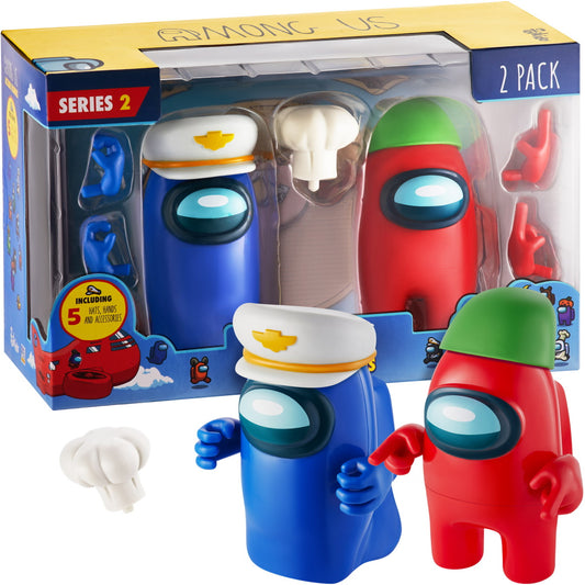 Among Us Series 2 Action Figures 2Pk Figures 11cm - Blue & Red