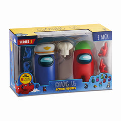 Among Us Series 2 Action Figures 2Pk Figures 11cm - Blue & Red