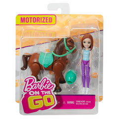 Mattel FHV62 - Barbie on the Go Bruna Figure & Pony - Maqio