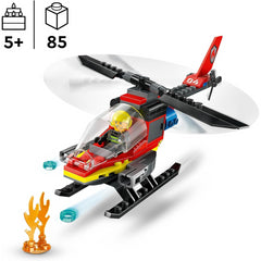 LEGO City 60411 Fire Rescue Helicopter Toy Vehicle Building Set