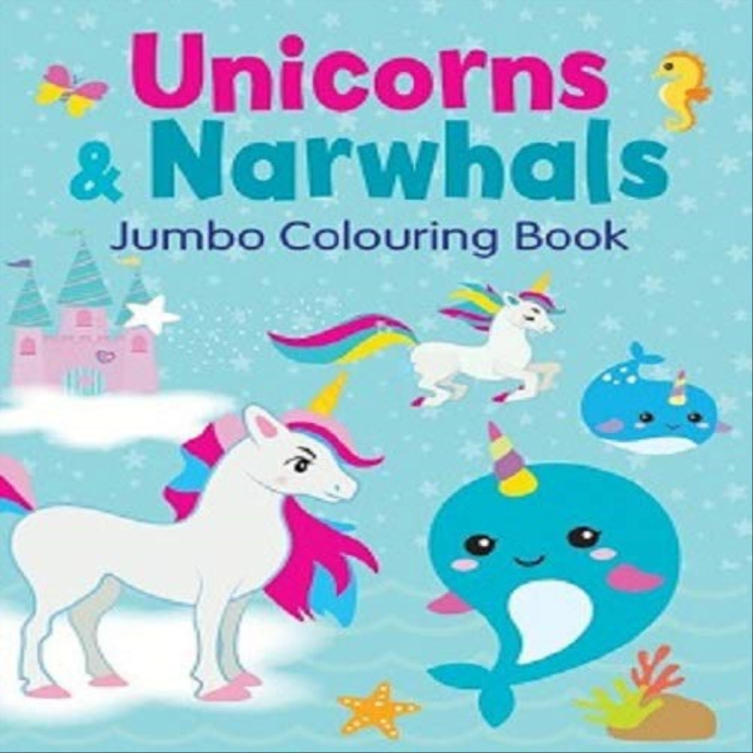 Alligator Books Unicorns & Narwhals Jumbo Colouring Books - Maqio