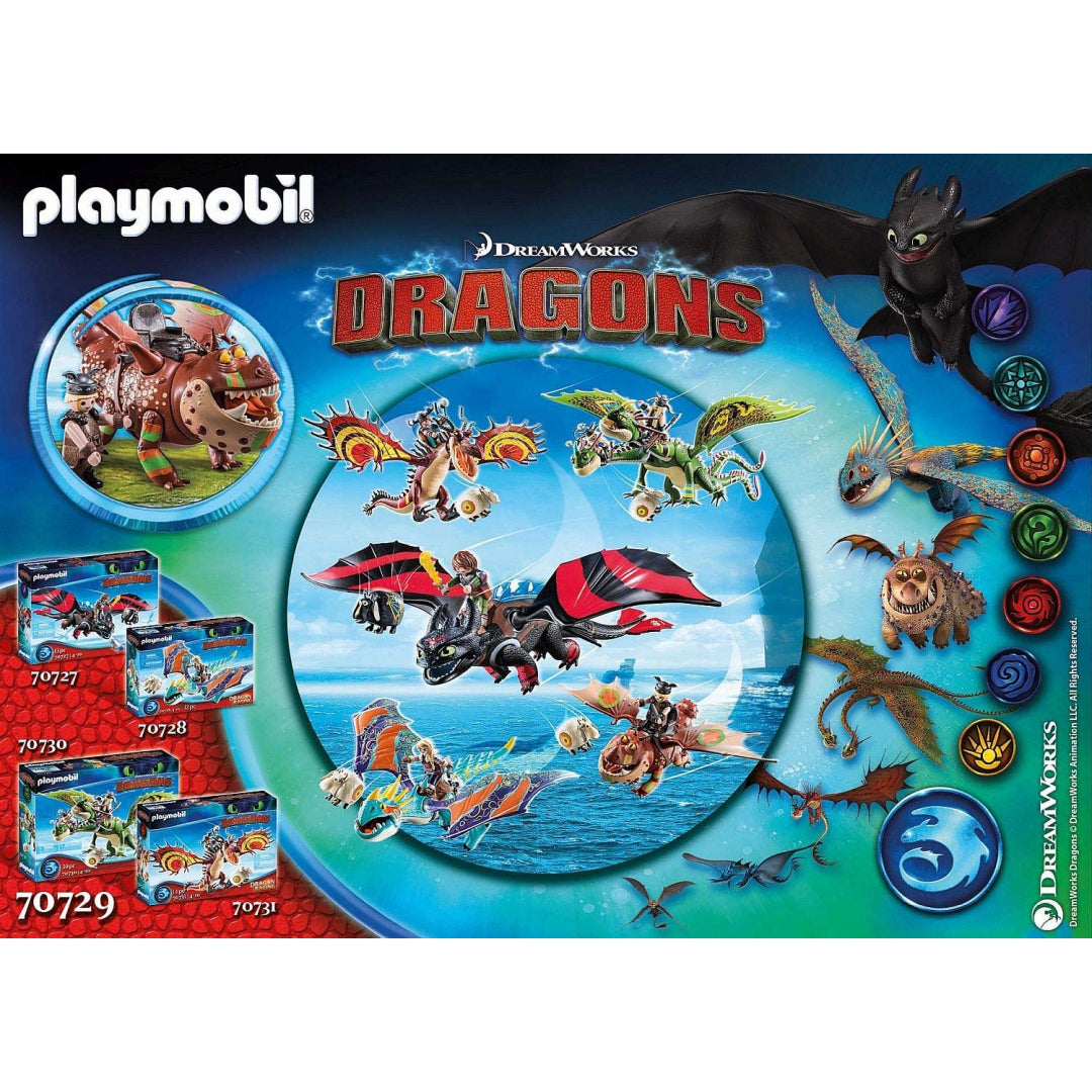 Playmobil Dreamworks Dragons Dragon Racing Fishlegs Meatlug - Maqio