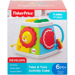 Fisher-Price 5 Sided Activity Cube Baby Activity Toy 6 Months Plus FYK64 - Maqio