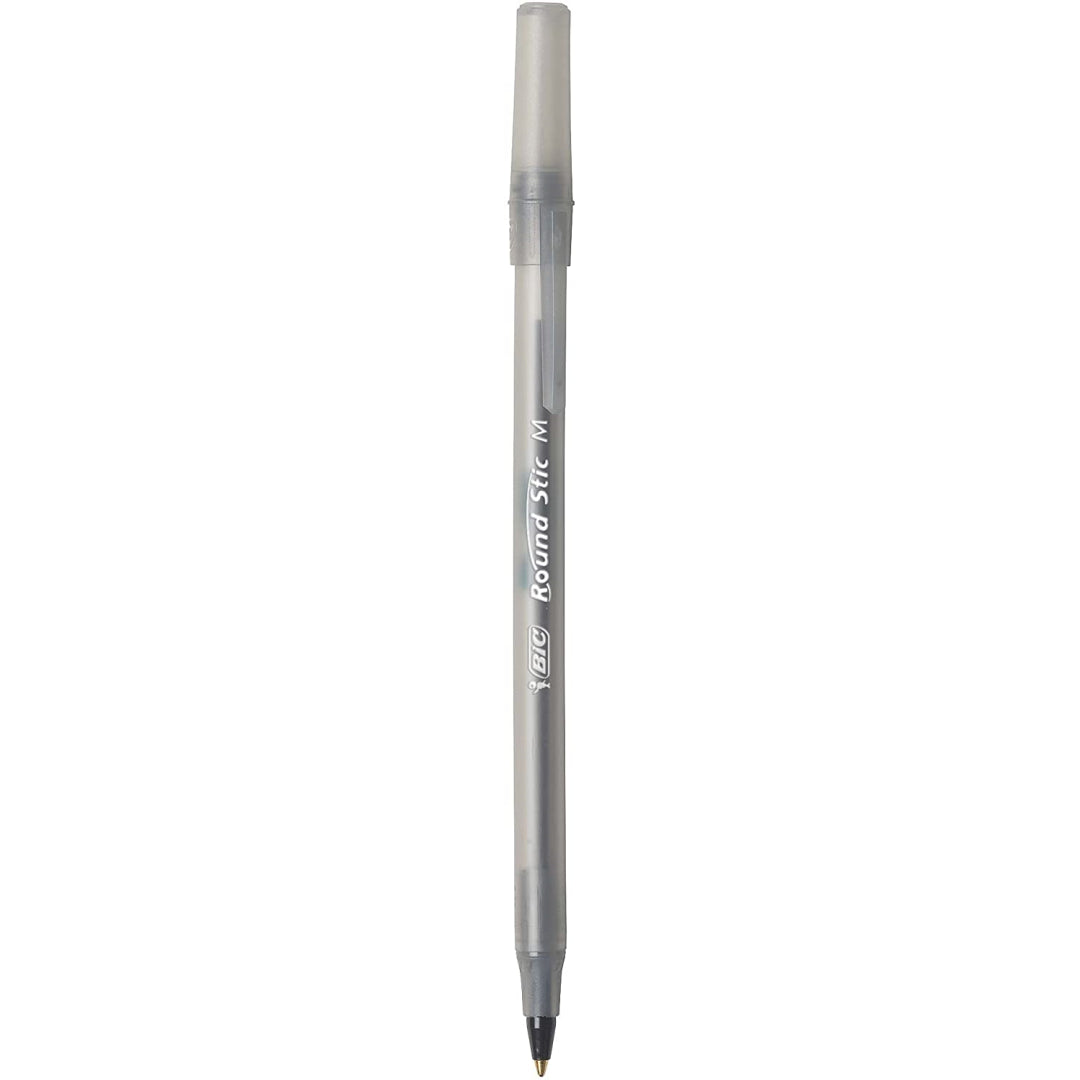 BIC Round Stic 60 Black Medium Ball Pens - Maqio