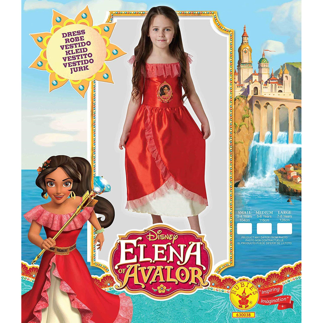 Rubie's 630038 Official Disney Elena of Avalor Fancy Dress (SMALL 3-4) - Maqio