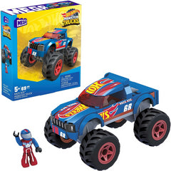 Mega Hot Wheels Race Ace Monster Truck Building Set Car & Micro Figure 69 Pcs