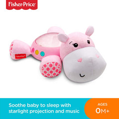 Fisher-Price Pink Soft Plush Hippo Projection Soother Light Projector