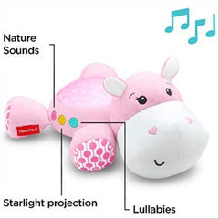 Fisher-Price Pink Soft Plush Hippo Projection Soother Light Projector