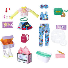 InstaGlam Glo Up Girls Erin Fashion Doll & 25 fashion Surprises 10" - Erin