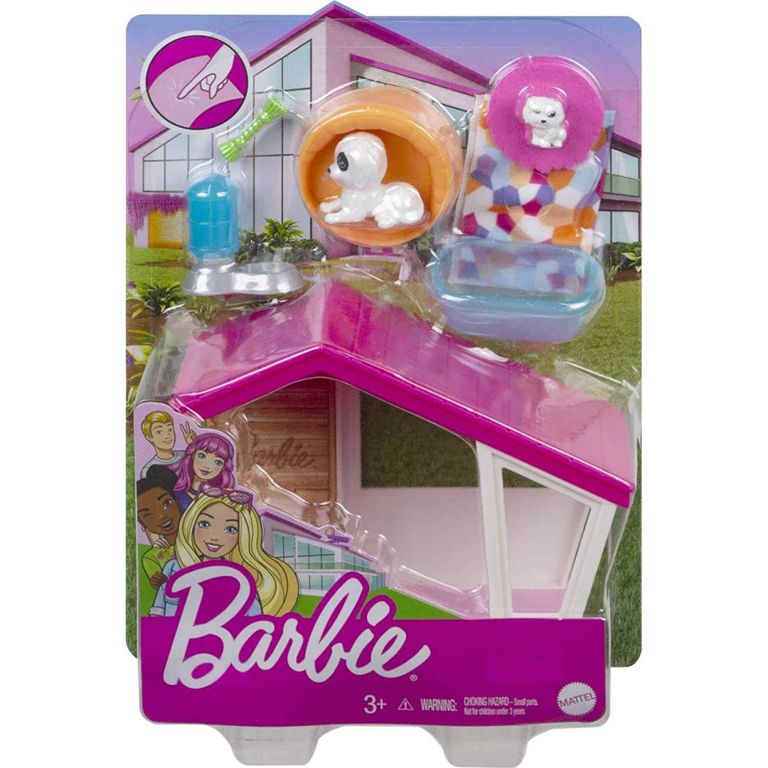 Barbie Furniture Pet Kennel & Dog house Gift Set - Maqio
