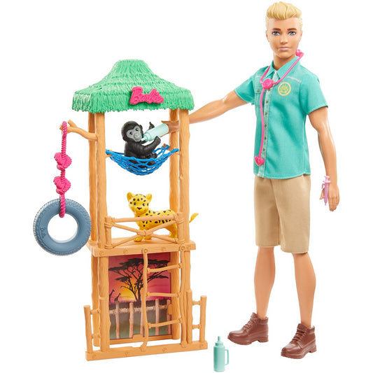 Barbie Ken Career Wild Life Vet Doll and Playset GJM33 - Maqio