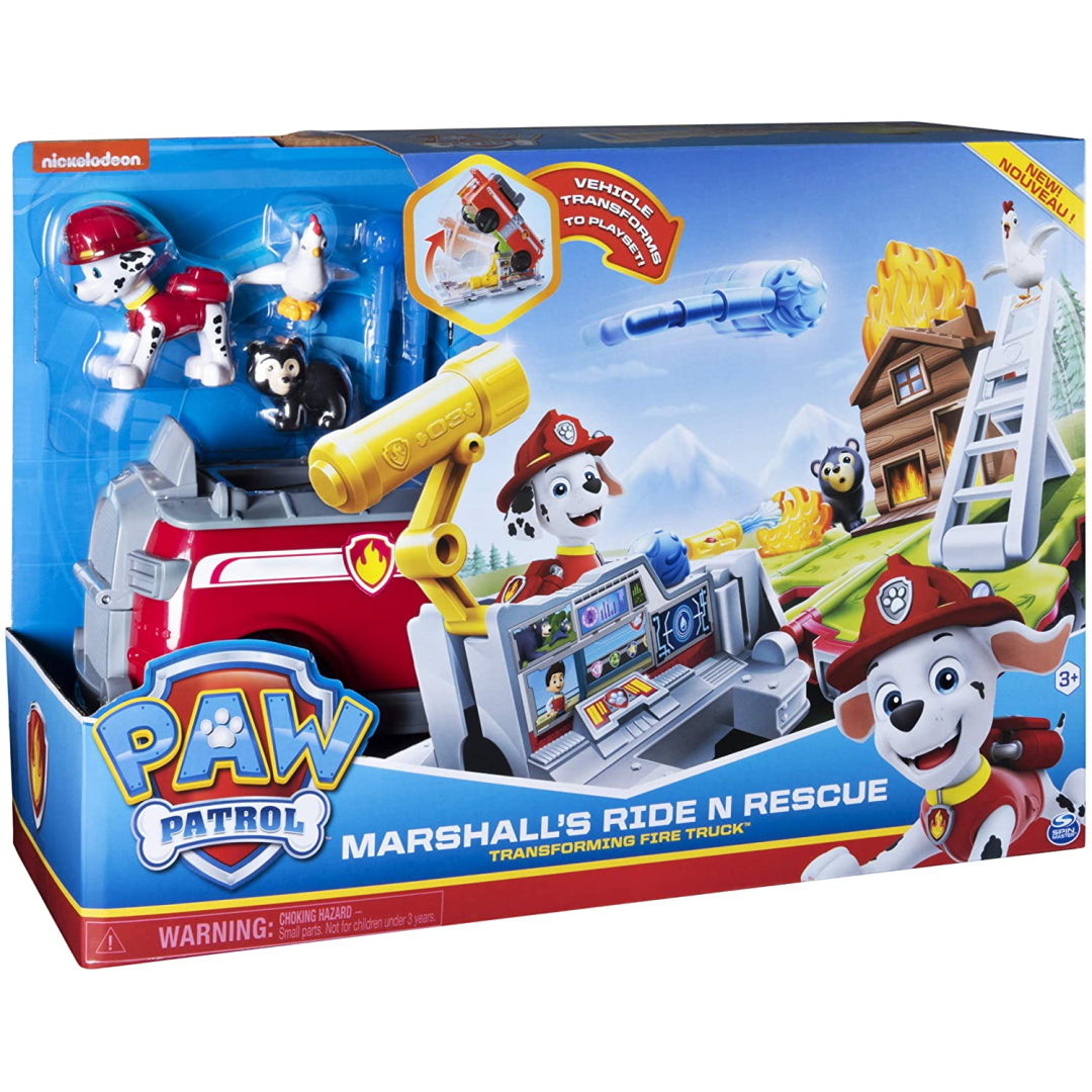 Paw Patrol Marshall Ride N Rescue Vehicle Playset - Maqio