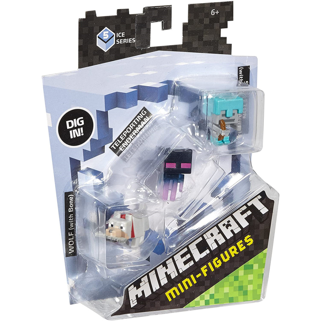 Minecraft Teleporting Enderman, Wolf & Skeleton Mini Action Figures - Maqio