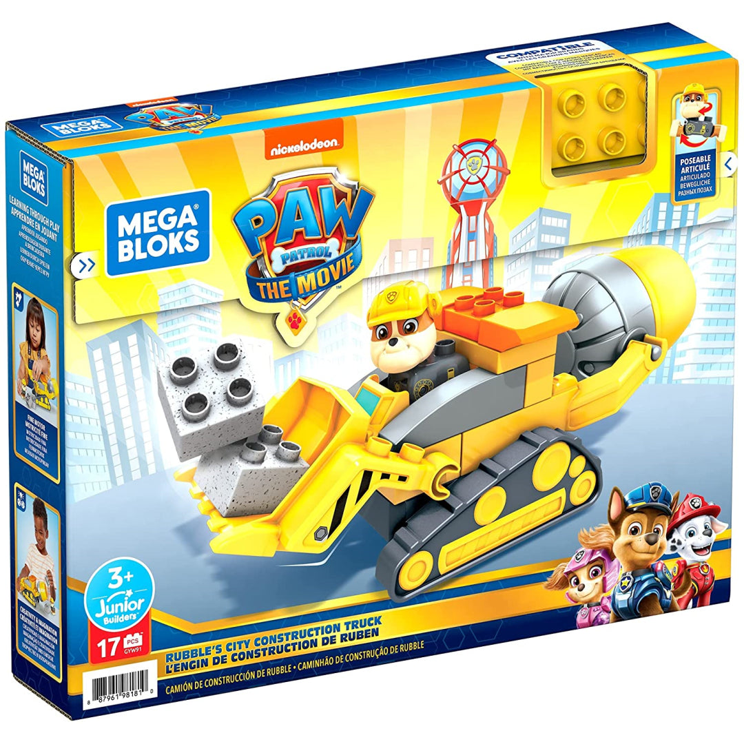Mega Bloks Paw Patrol The Movie Rubble’s City Construction Truck - Maqio