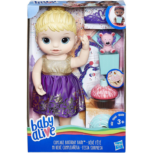 Hasbro Baby Alive Birthday Cupcake Fun Baby Doll - Maqio