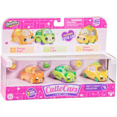 Shopkins Cutie Car Fast N Fruity Toy 3 Vehicle Playset and Figures