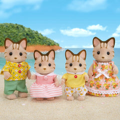 Sylvanian Families Striped Cat Family of 4 Figures