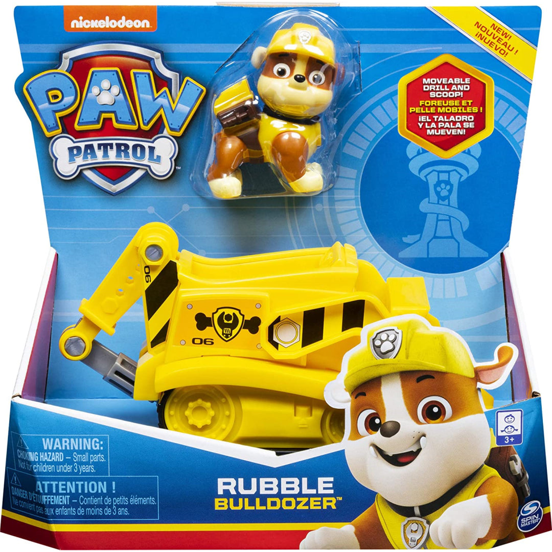 Paw Patrol Rubble’s Bulldozer Vehicle with Collectible Figure 20114323 - Maqio