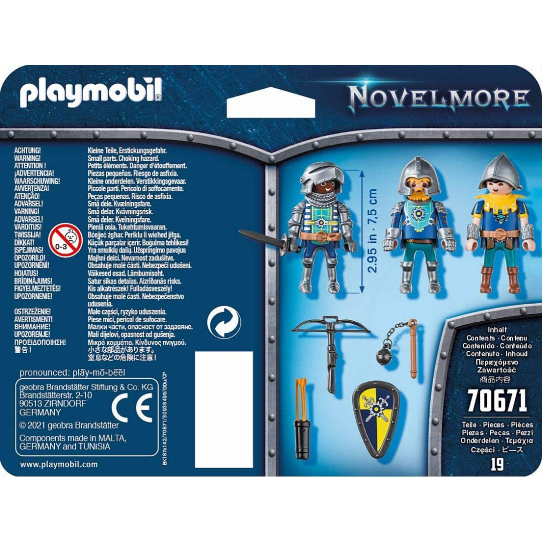 Playmobil Novelmore Knights Blue 3 Figure Set - Maqio