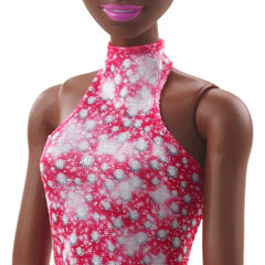 Barbie Winter Sports Ice Skater Brunette Doll 12 Inches with Pink Dress Jacket