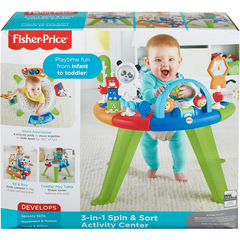 Fisher Price 3-In-1 Spin & Sort Activity Centre for Baby Activity Pods