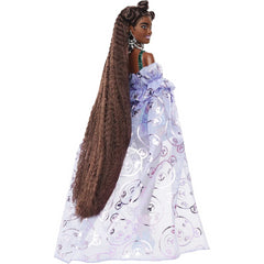 Barbie Extra Fancy Doll in Teddy-Print Gown with Sheer Teddy Bear Pet