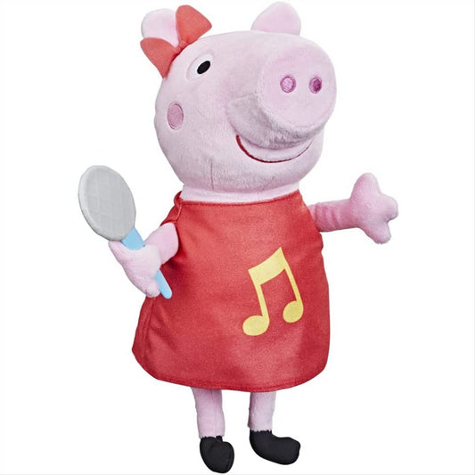 Peppa Pig Singing Peppa Soft Toy with Red Glitter Dress and Bow