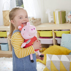 Peppa Pig Singing Peppa Soft Toy with Red Glitter Dress and Bow