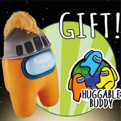 Among Us Series 2 Huggable Plush Crewmate Figure 30cm Orange Grey Hat