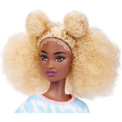 Barbie Fashionistas Doll 180 - Blonde Afro Tie-Dye Romper & Bracelet