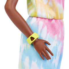 Barbie Fashionistas Doll 180 - Blonde Afro Tie-Dye Romper & Bracelet