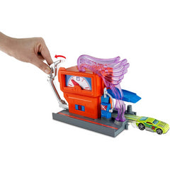 Hot Wheels City Downtown Speedy Fuel Stop Playset & Car