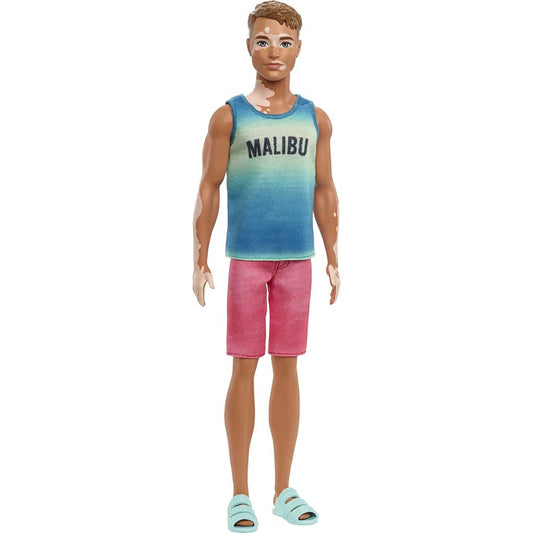 Barbie Ken Fashionistas Doll Brown Cropped Hair Malibu Tank Beachwear