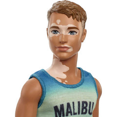 Barbie Ken Fashionistas Doll Brown Cropped Hair Malibu Tank Beachwear