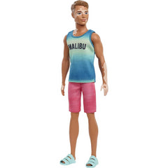 Barbie Ken Fashionistas Doll Brown Cropped Hair Malibu Tank Beachwear