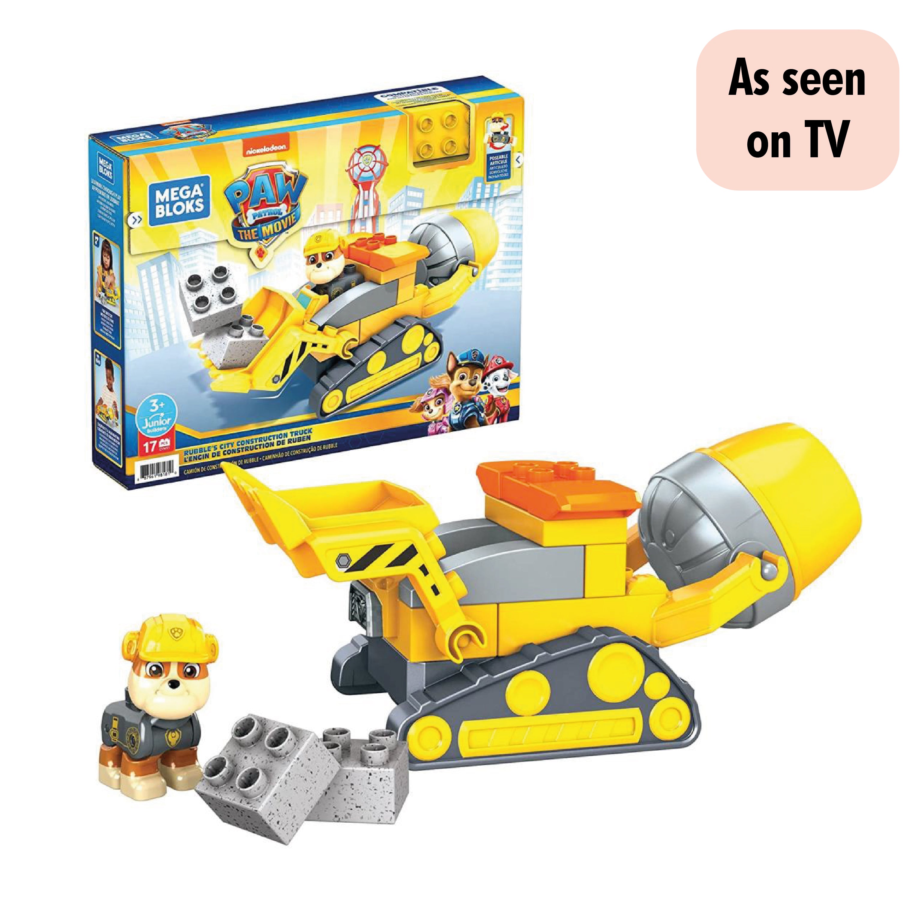 Mega Bloks Paw Patrol The Movie Rubble’s City Construction Truck - Maqio