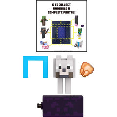 Minecraft Build Wolf Action Figure 3in & 1 Accessory Collectible Gift Mattel