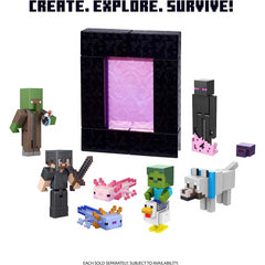 Minecraft Build Wolf Action Figure 3in & 1 Accessory Collectible Gift Mattel