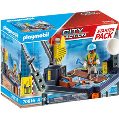 Playmobil 70816 City Action Starter Pack Construction Site with 59pcs