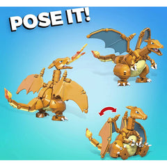 Mega Construx Pokemon 223 Bricks & Pieces 4" Tall New Toy - Charizard