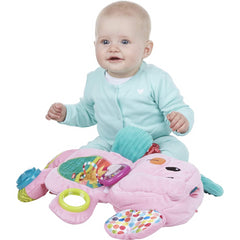 Playskool Fold 'n Go Elephant Stuffed Animal Tummy Time Babies 3+ Months Pink