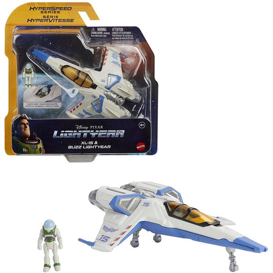 Disney Pixar Lightyear Hyperspeed Series XL-15 Spaceship and Buzz Lightyear