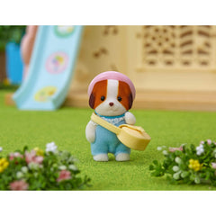 Sylvanian Families Chiffon Dog Baby Figure and Accessories