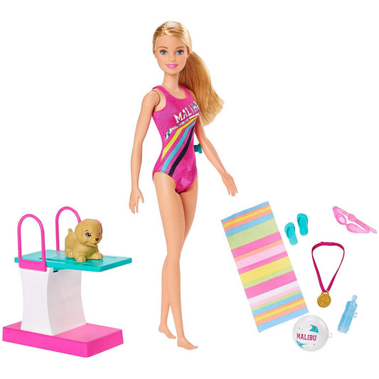 Barbie GHK23 Dreamhouse Adventures Swim 'n Dive Doll and Accessories - Maqio
