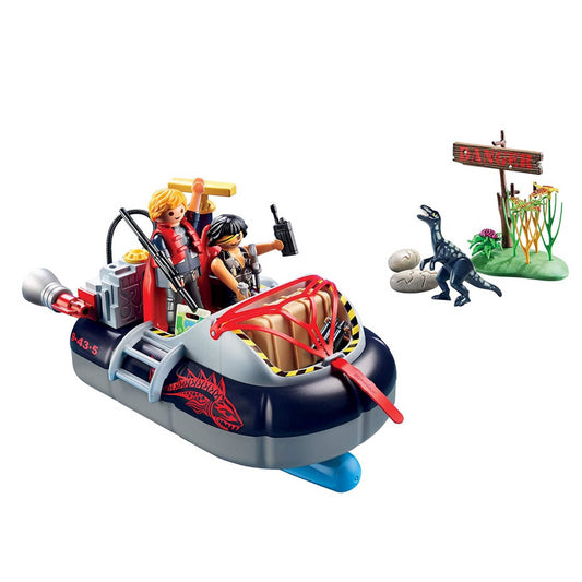 Playmobil 9435 Action Dino Hovercraft with Underwater Motor Set - Maqio