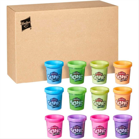 Play-Doh Slime Super Stretch Multipack of 12 Assorted Colours Non-Toxic