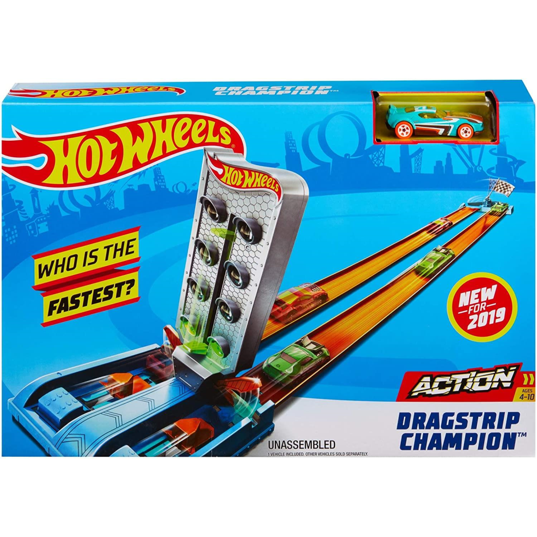 Hot Wheels GBF82 Dragstrip Champion Playset (GBF81) - Maqio